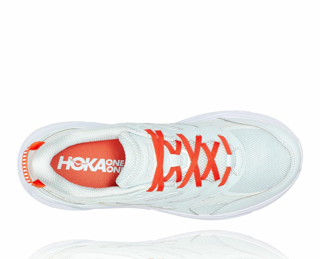 HOKA Wan Blue / Mandarin Red - All Gender Clifton L