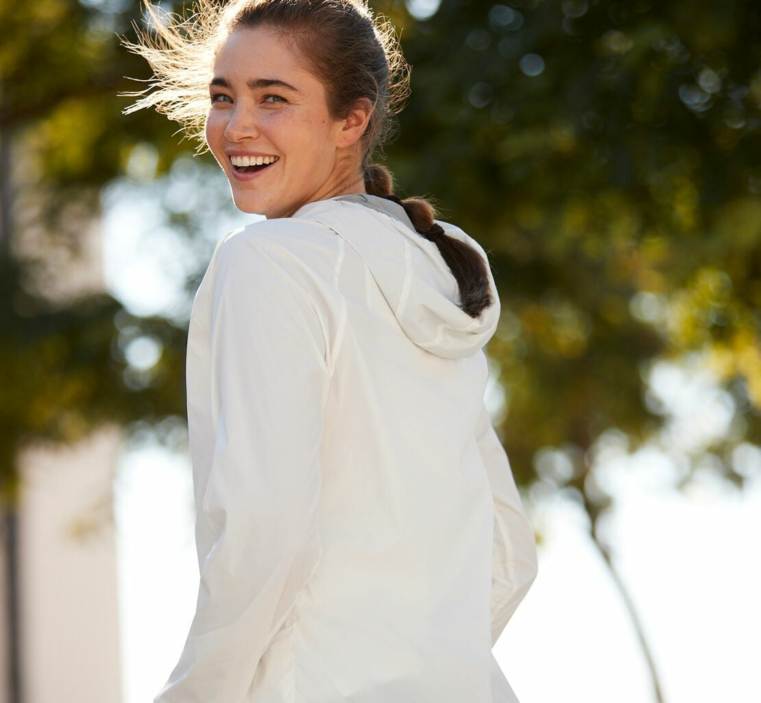 HOKA White - Women's Full-Zip Wind Jacket