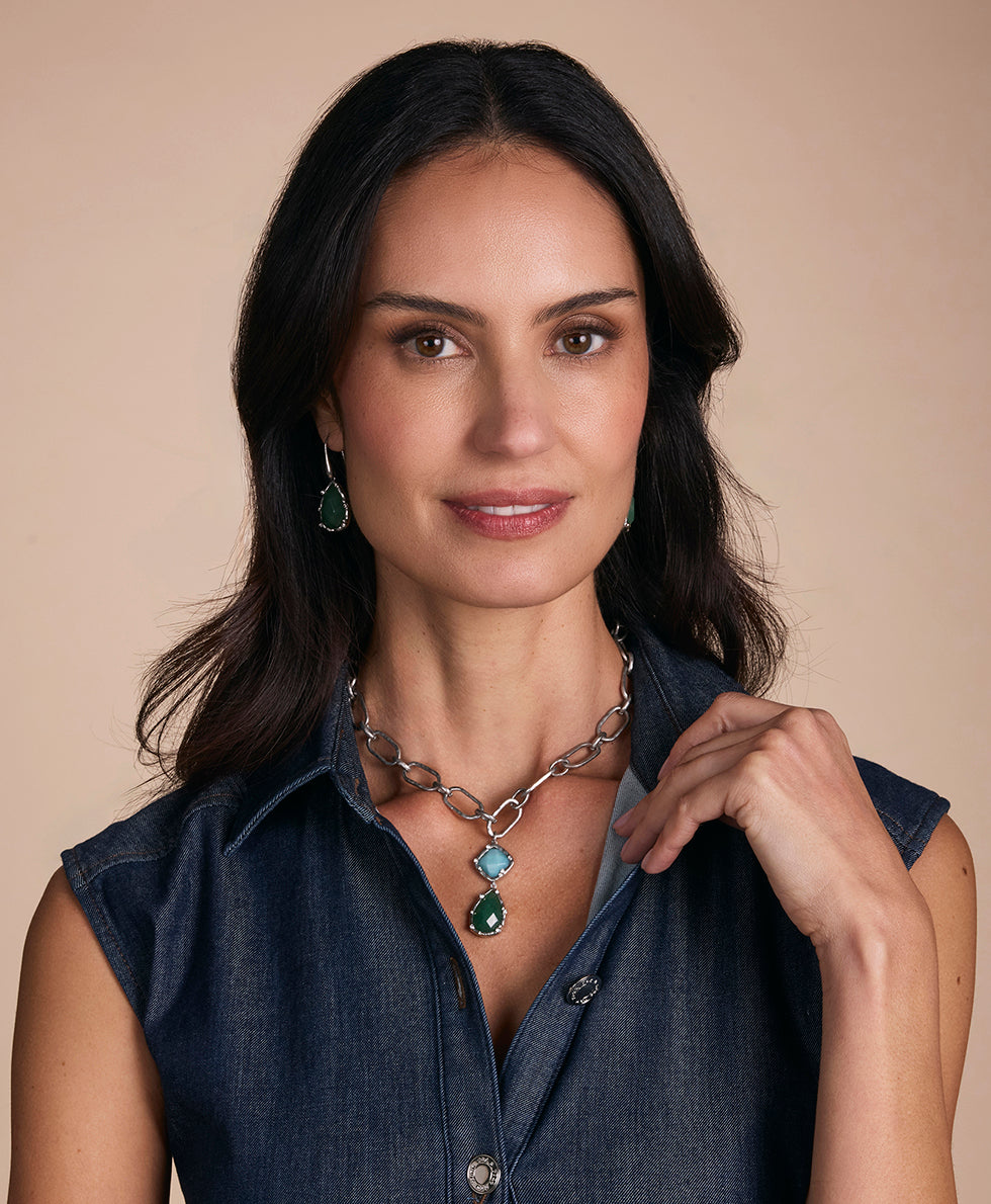 Patricia Nash Tear Drop Earrings - Semi Precious Stone Collection