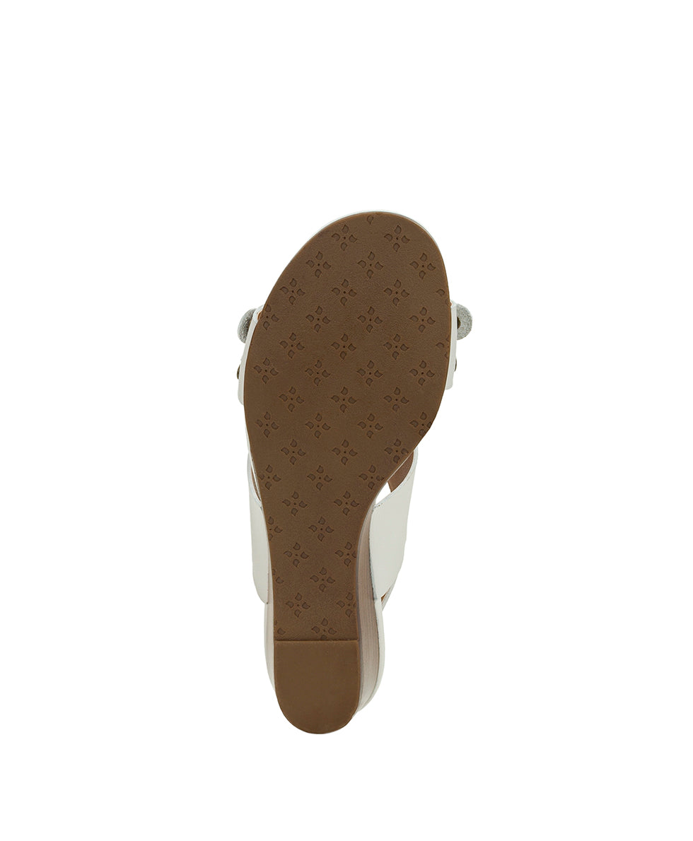 Patricia Nash Mirella Wedge - Floral Embellishment - Chalk White