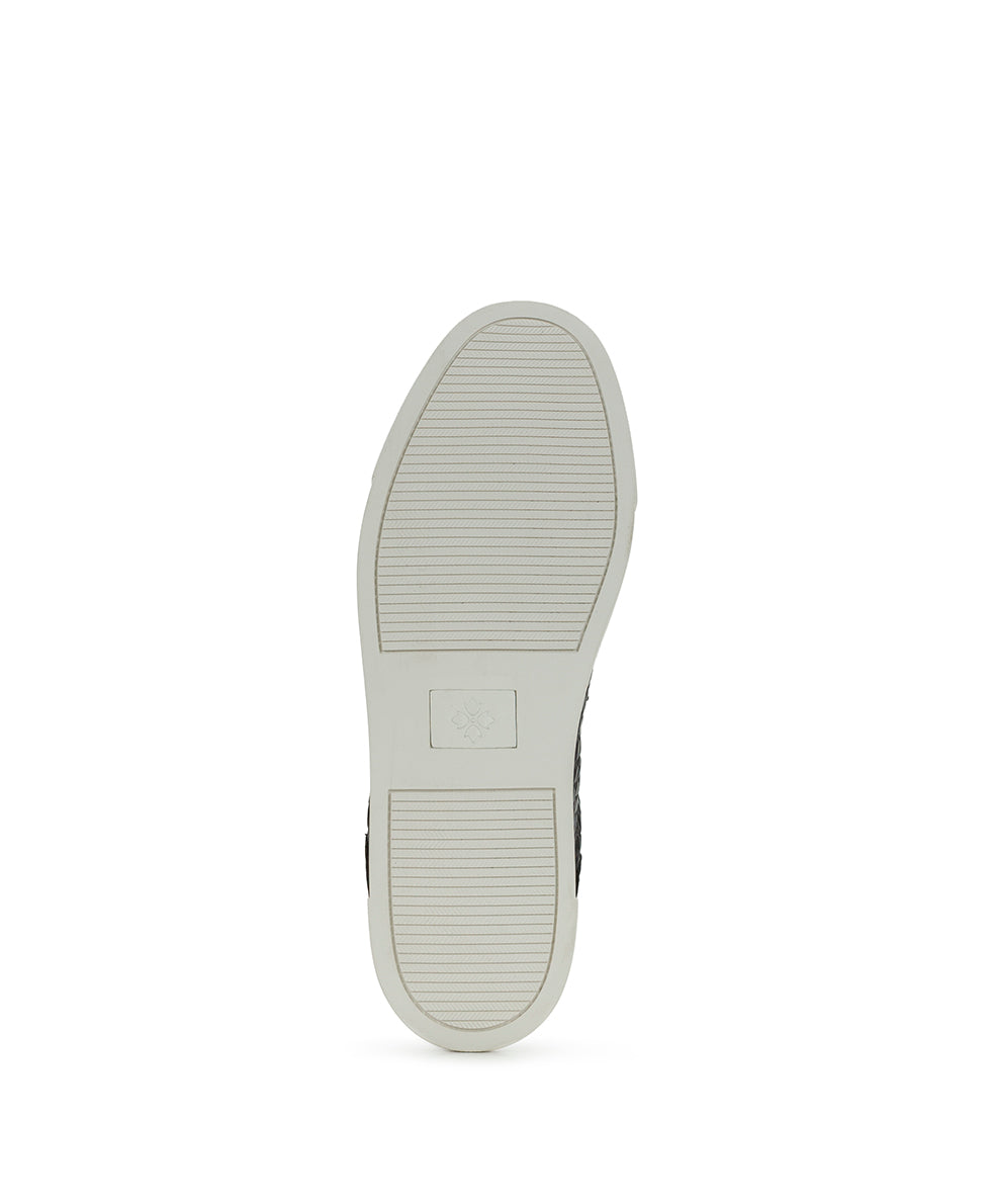 Patricia Nash Uma Sneaker - Vintage Distressed Croc Leather ‑ Black
