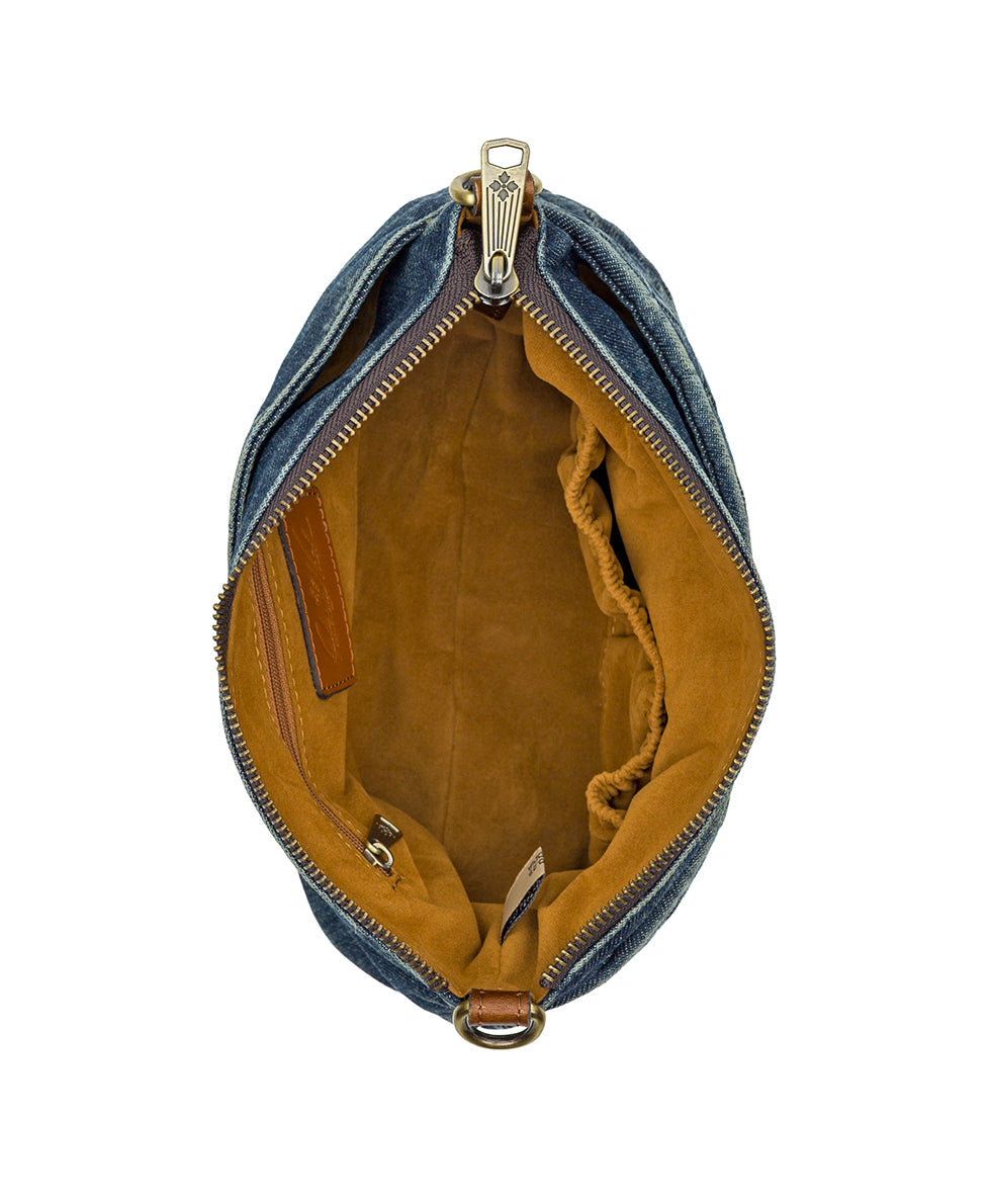 Patricia Nash Arlee Crossbody - Washed Woven Denim