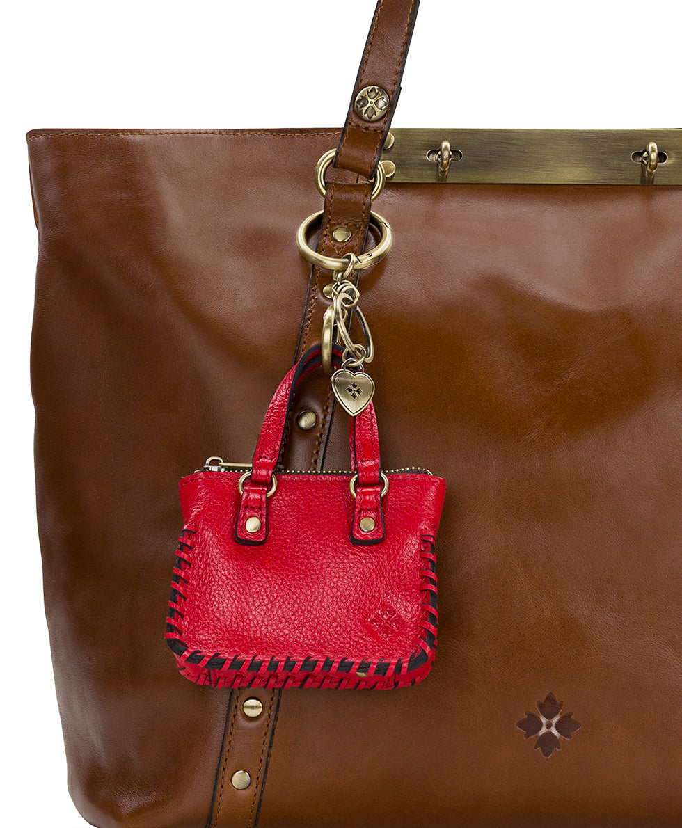 Patricia Nash Micro Brenna Bag Charm - Rugged Natural Grain Leather