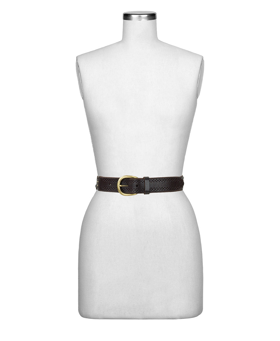 Patricia Nash Parrano Belt - Woven - Chocolate