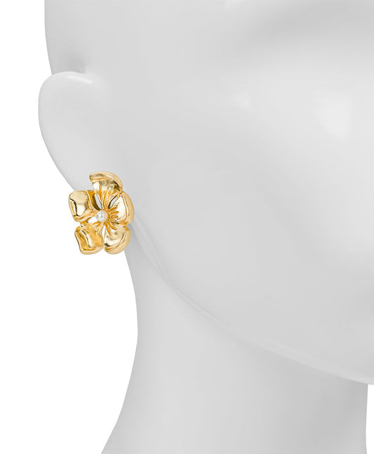 Patricia Nash Large Flower Clip Earrings - French Garden Collection