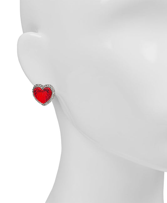 Patricia Nash Heart Button Clip Earrings - Lovely Stone