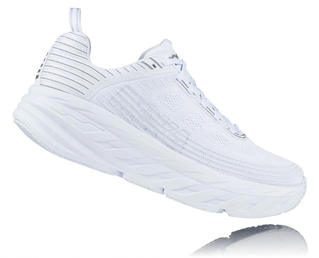 HOKA White / White Reflective - Men's Bondi 6