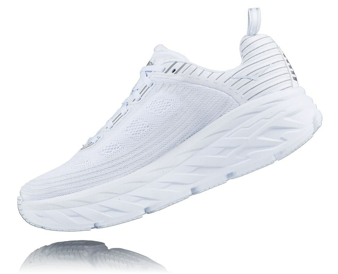 HOKA White / White Reflective - Men's Bondi 6