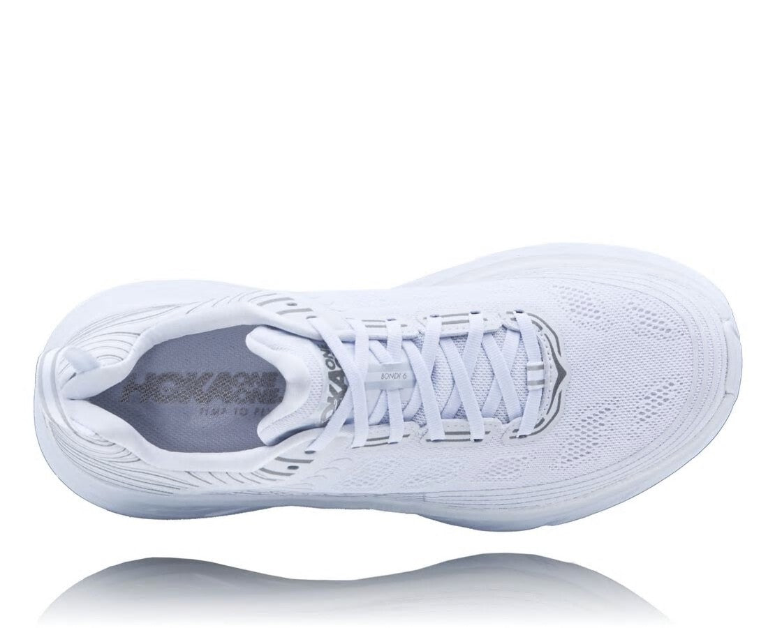 HOKA White / White Reflective - Men's Bondi 6