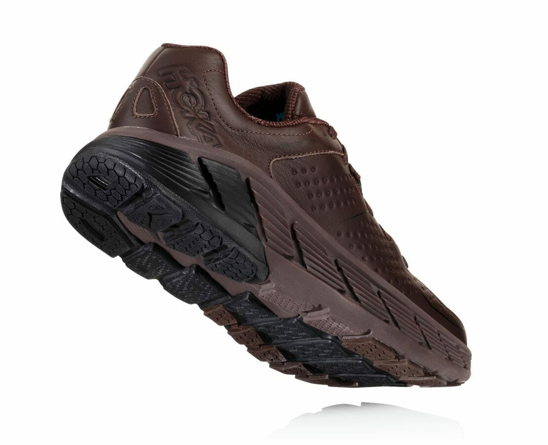HOKA Demitasse / Black - Men's Gaviota Leather