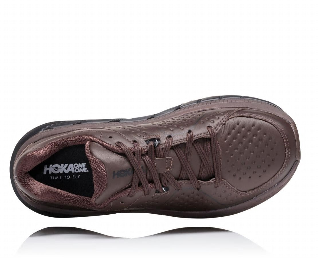 HOKA Demitasse / Black - Men's Gaviota Leather