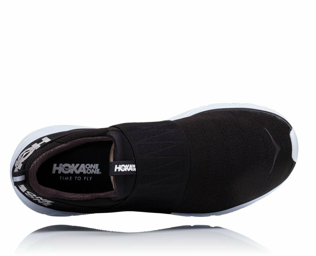 HOKA Black / White - Women's Hupana Slip