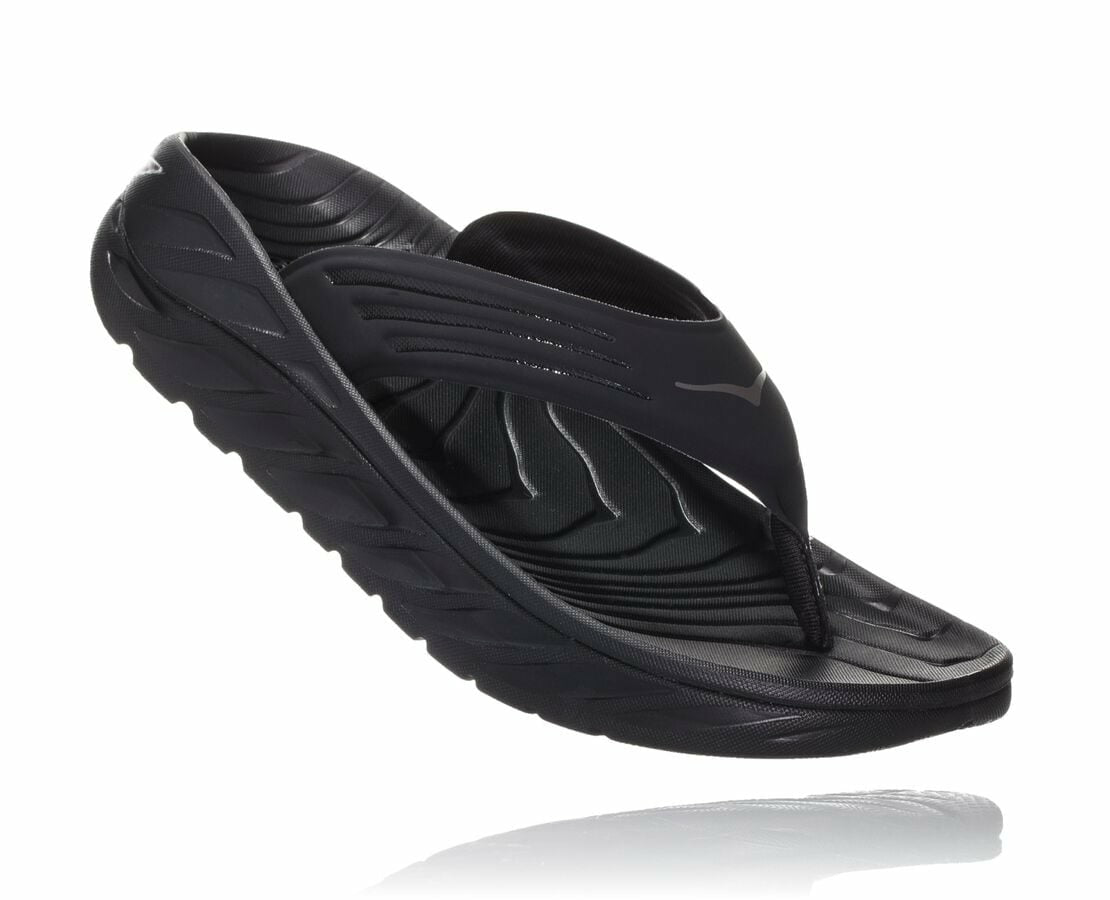 HOKA Black / Dark Gull Gray - Men's ORA Recovery Flip