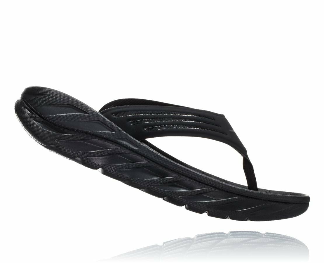 HOKA Black / Dark Gull Gray - Men's ORA Recovery Flip
