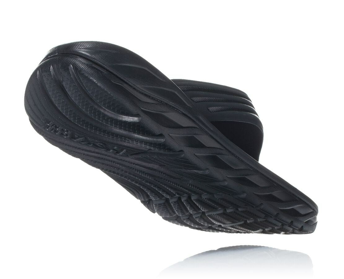 HOKA Black / Dark Gull Gray - Men's ORA Recovery Flip