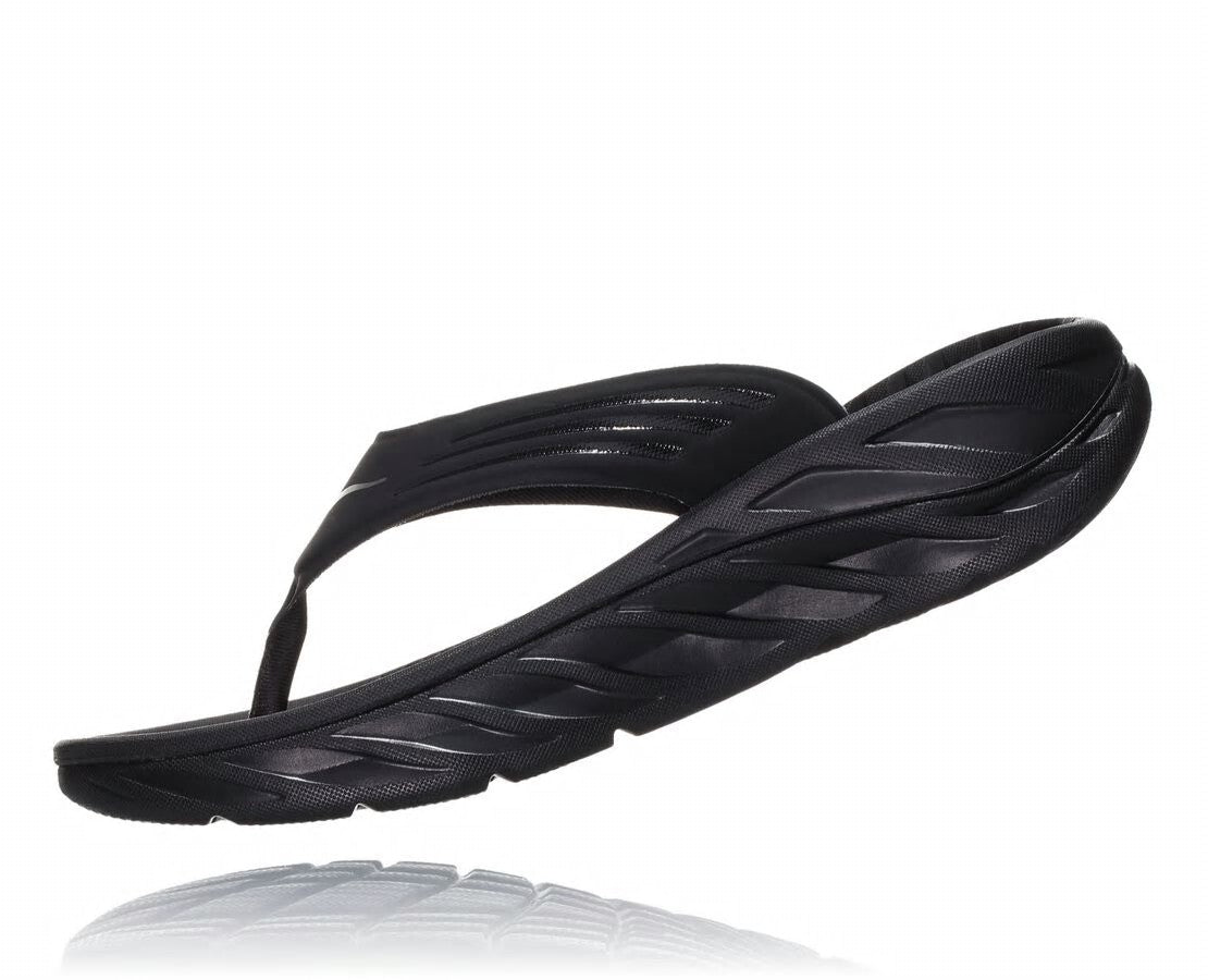 HOKA Black / Dark Gull Gray - Men's ORA Recovery Flip