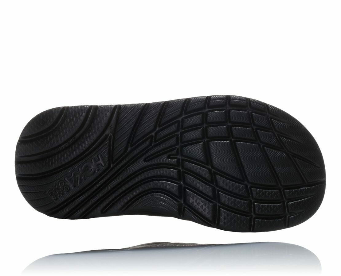 HOKA Black / Dark Gull Gray - Men's ORA Recovery Flip