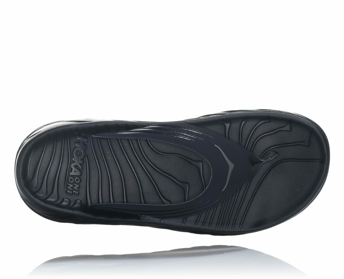 HOKA Black / Dark Gull Gray - Men's ORA Recovery Flip