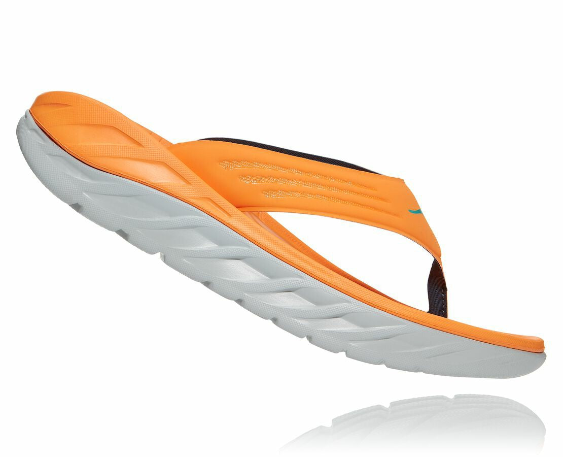 HOKA Blazing Orange / Lunar Rock - Men's ORA Recovery Flip