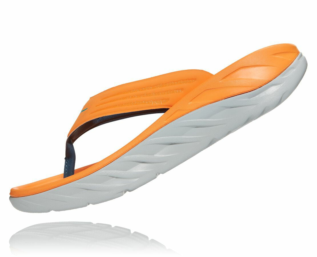 HOKA Blazing Orange / Lunar Rock - Men's ORA Recovery Flip