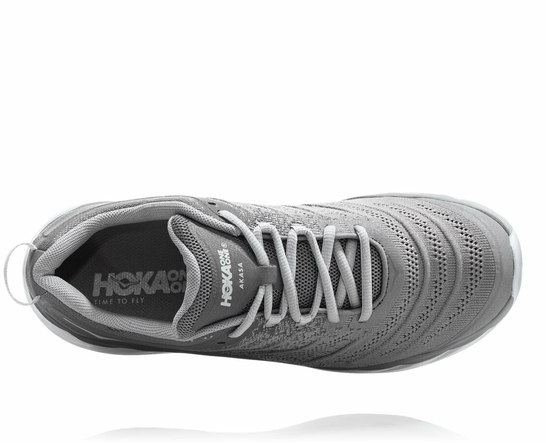 HOKA Frost Gray /Silver Sconce - Men's Akasa
