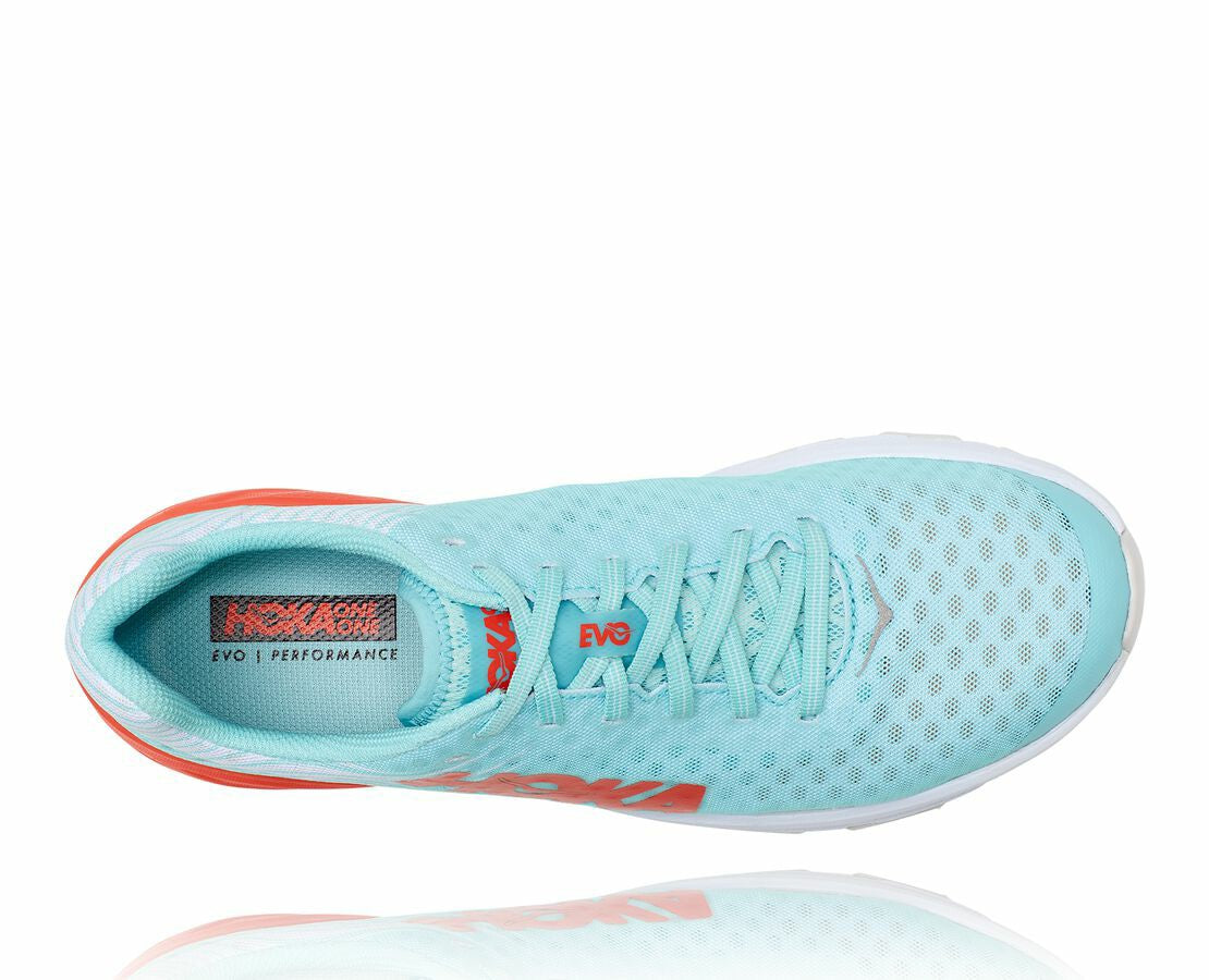 HOKA Antigua Sand / Mandarin Red - All Gender EVO Carbon Rocket