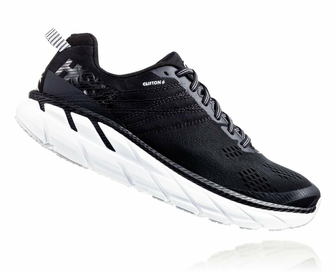 HOKA Black / White - Women's Clifton 6
