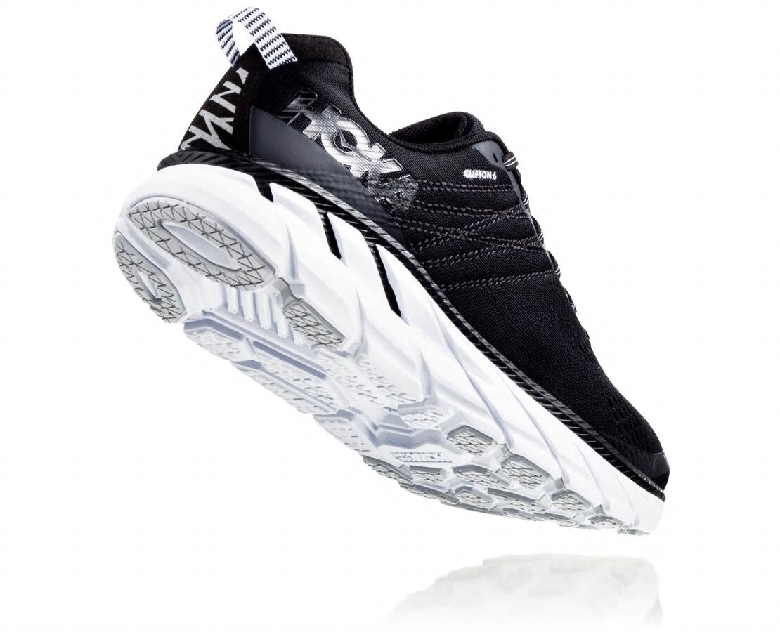 HOKA Black / White - Women's Clifton 6