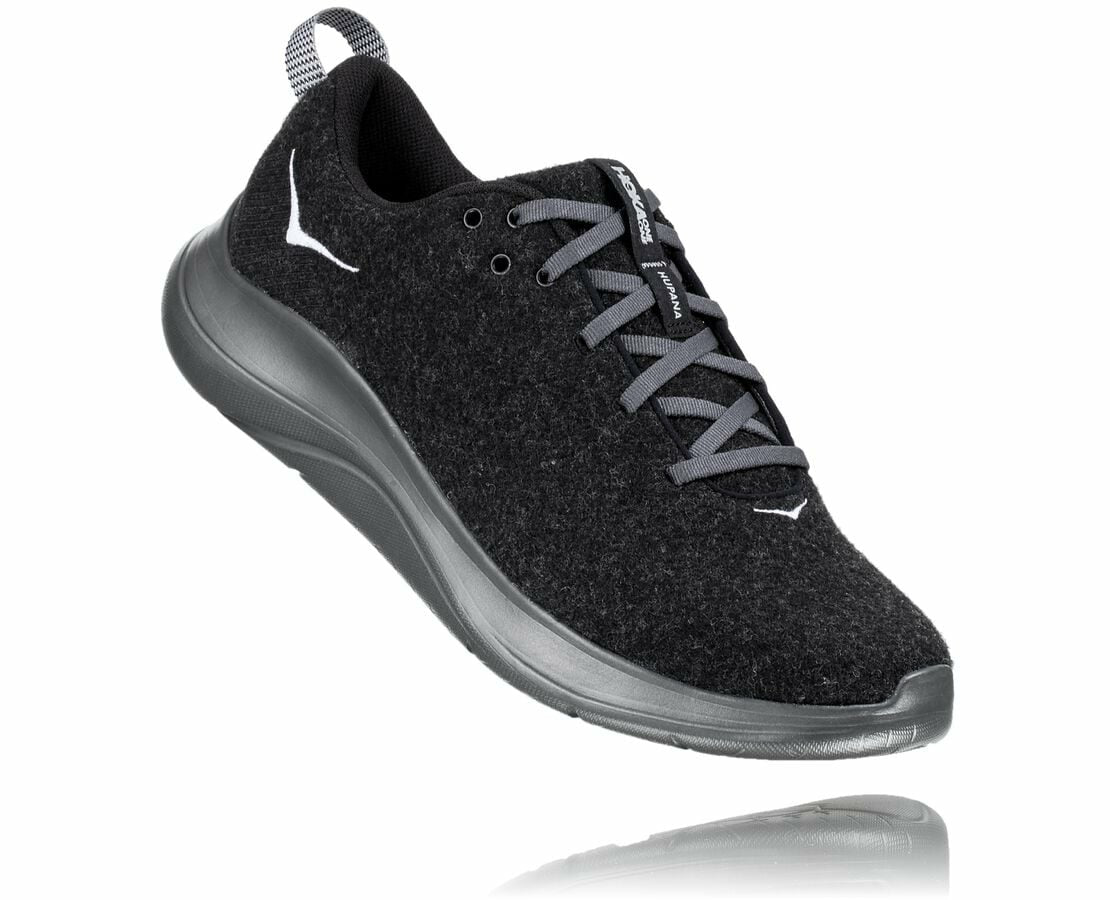 HOKA Black / Dark Shadow - Men's Hupana Flow Wool