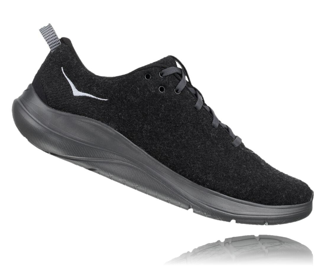 HOKA Black / Dark Shadow - Men's Hupana Flow Wool