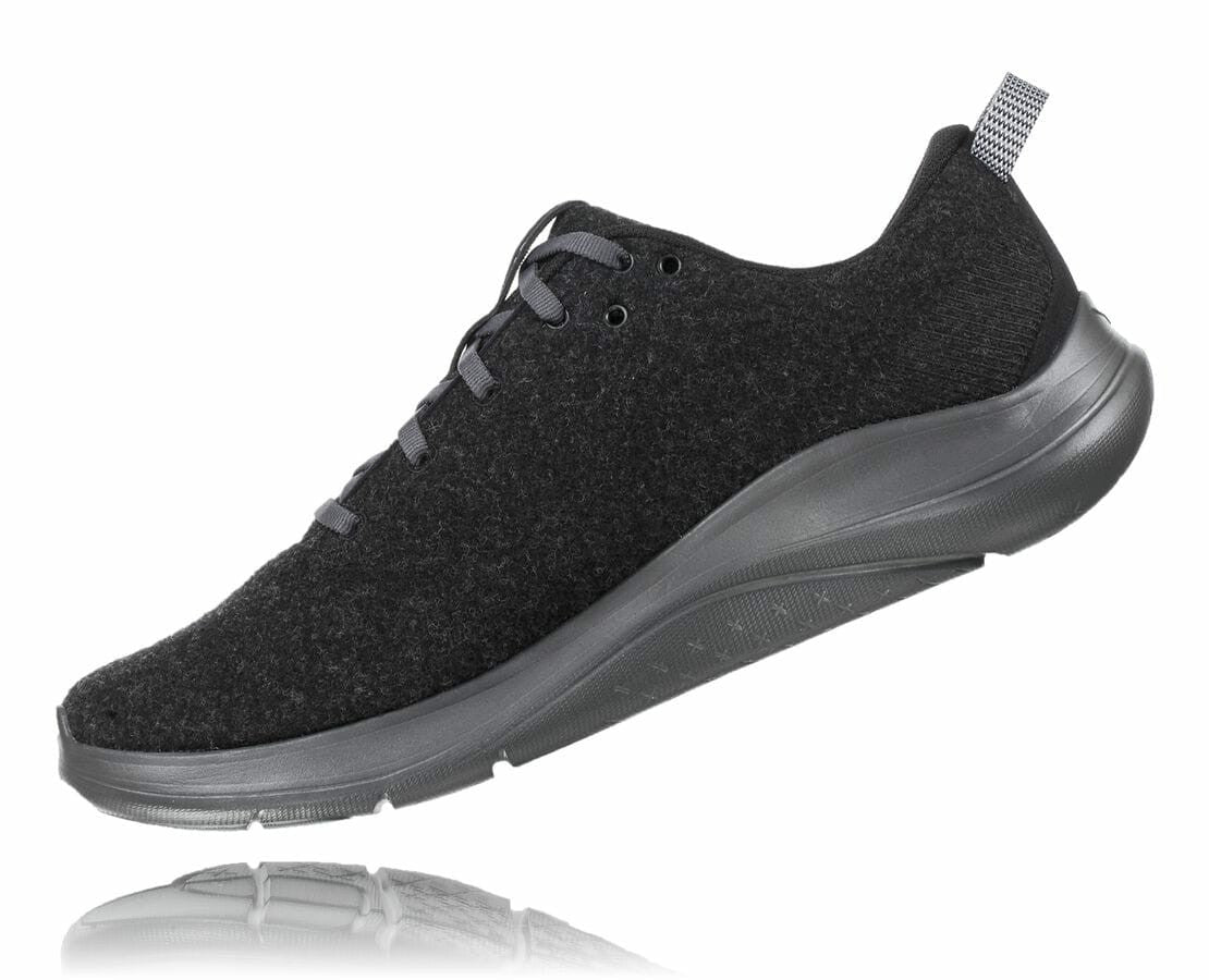 HOKA Black / Dark Shadow - Men's Hupana Flow Wool