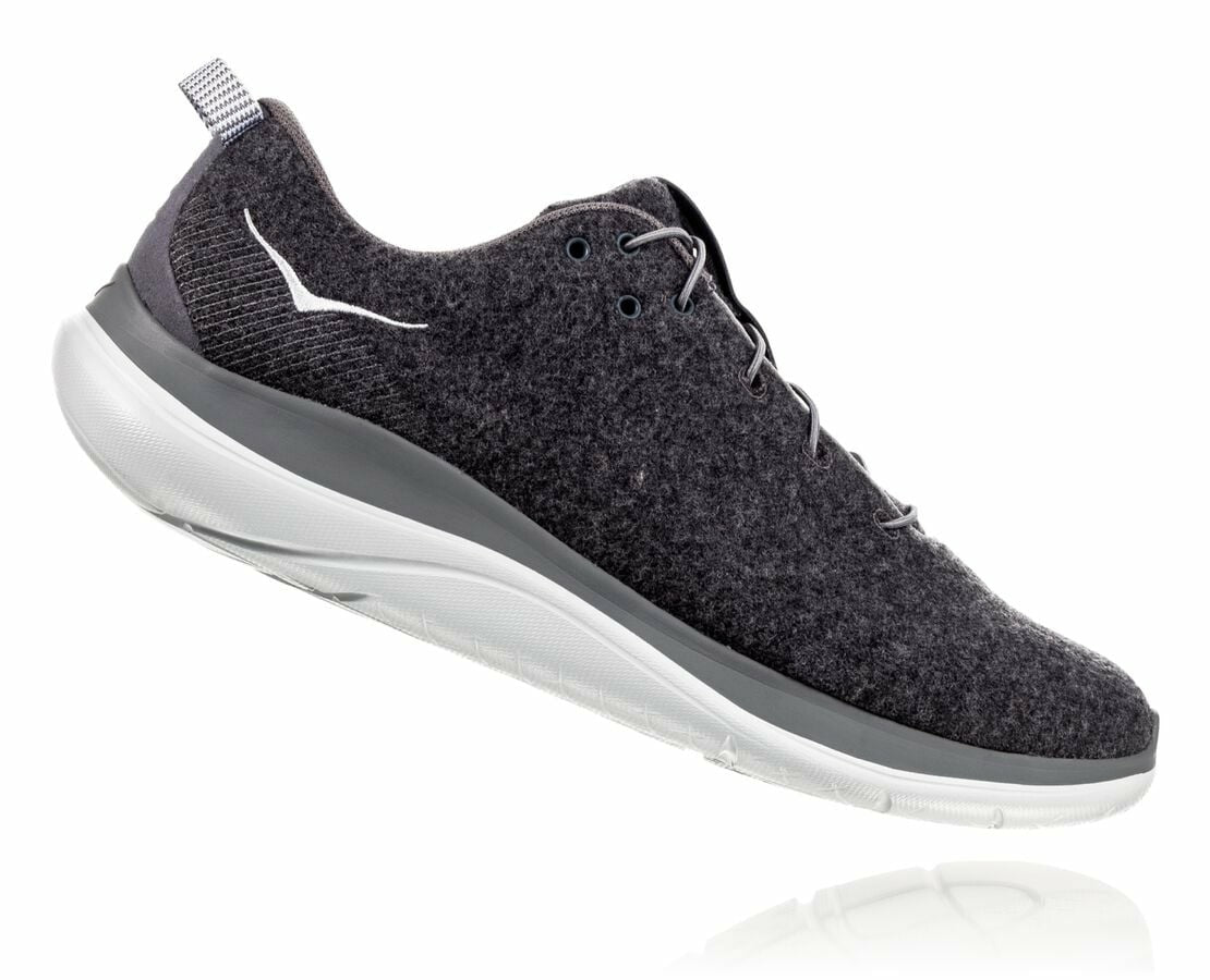 HOKA Dark Shadow / Charcoal Gray - Men's Hupana Flow Wool