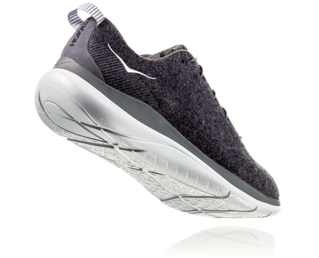 HOKA Dark Shadow / Charcoal Gray - Men's Hupana Flow Wool