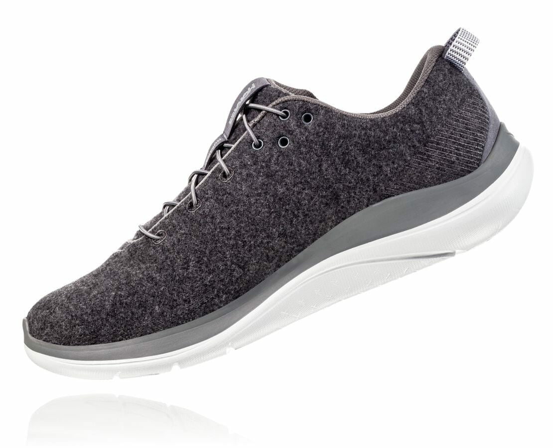HOKA Dark Shadow / Charcoal Gray - Men's Hupana Flow Wool