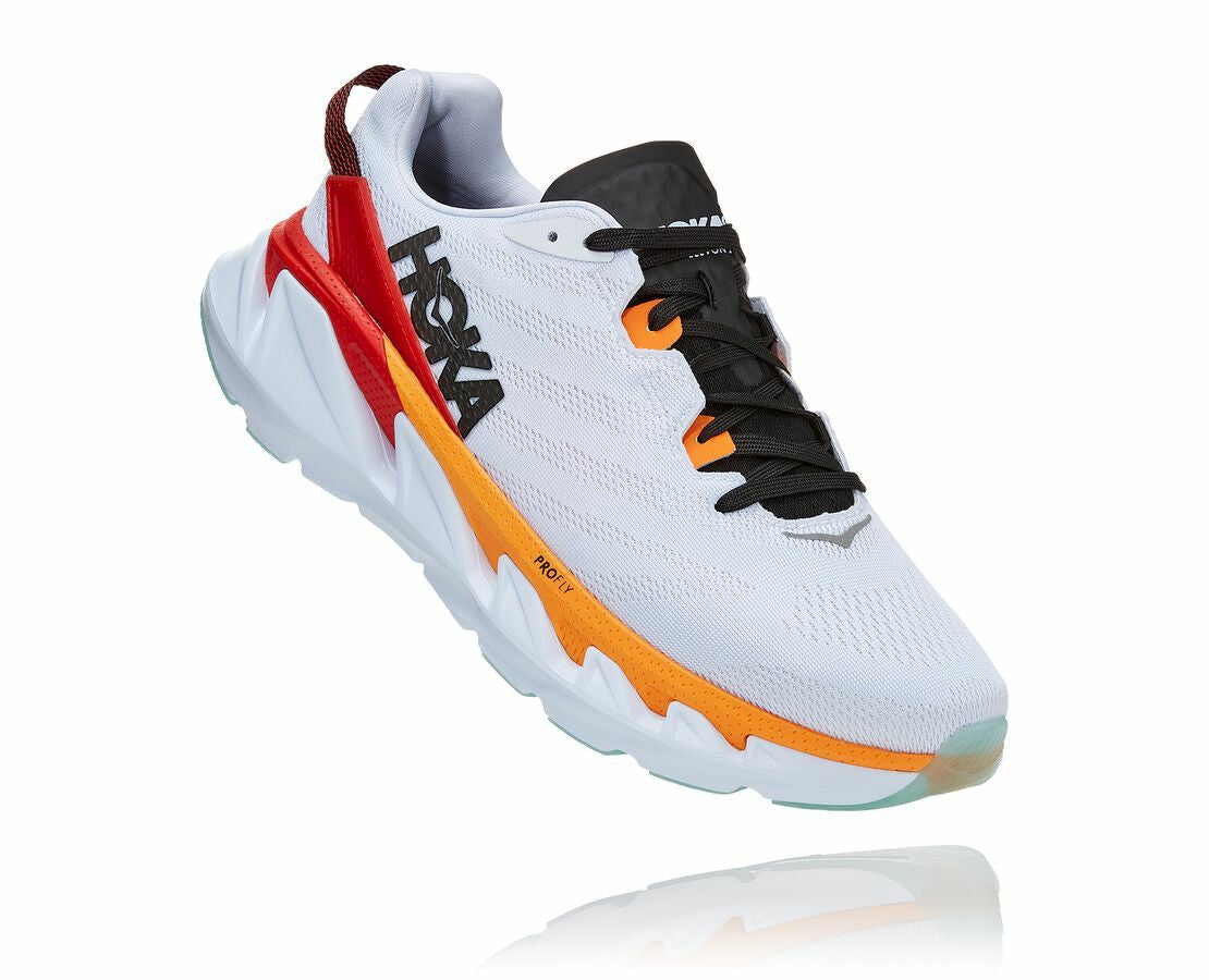 HOKA White / Blazing Orange - Men's Elevon 2
