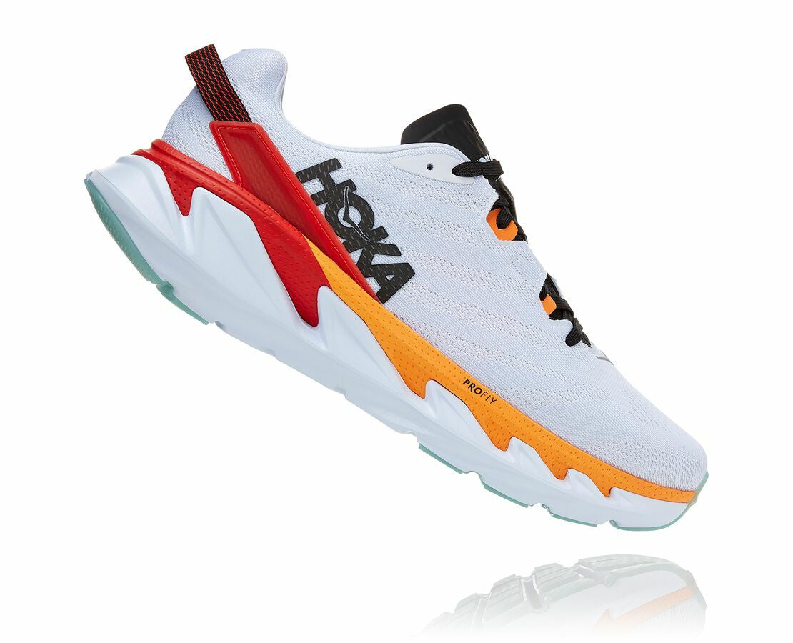 HOKA White / Blazing Orange - Men's Elevon 2