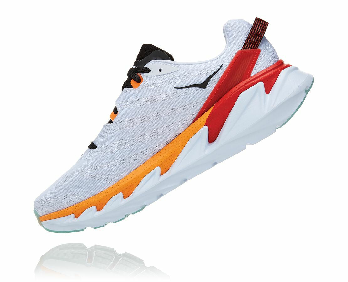HOKA White / Blazing Orange - Men's Elevon 2