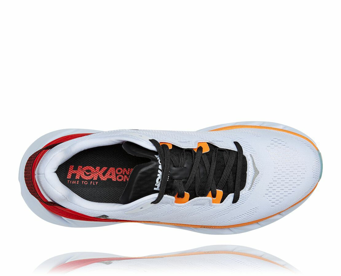 HOKA White / Blazing Orange - Men's Elevon 2