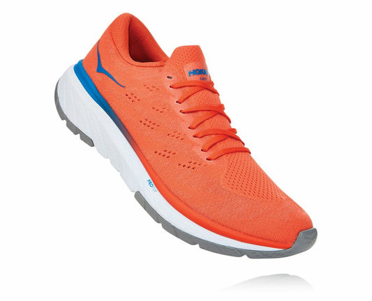 HOKA Mandarin Red / White - Men's Cavu 3