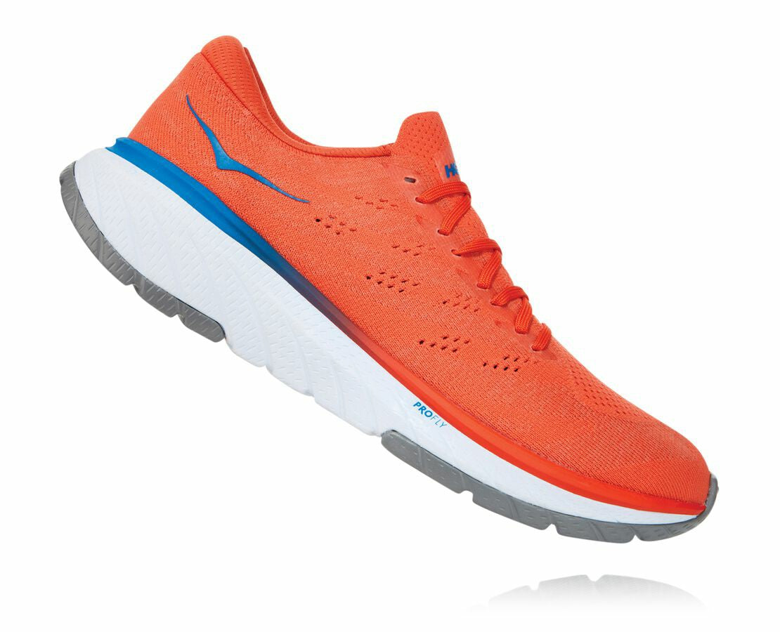 HOKA Mandarin Red / White - Men's Cavu 3