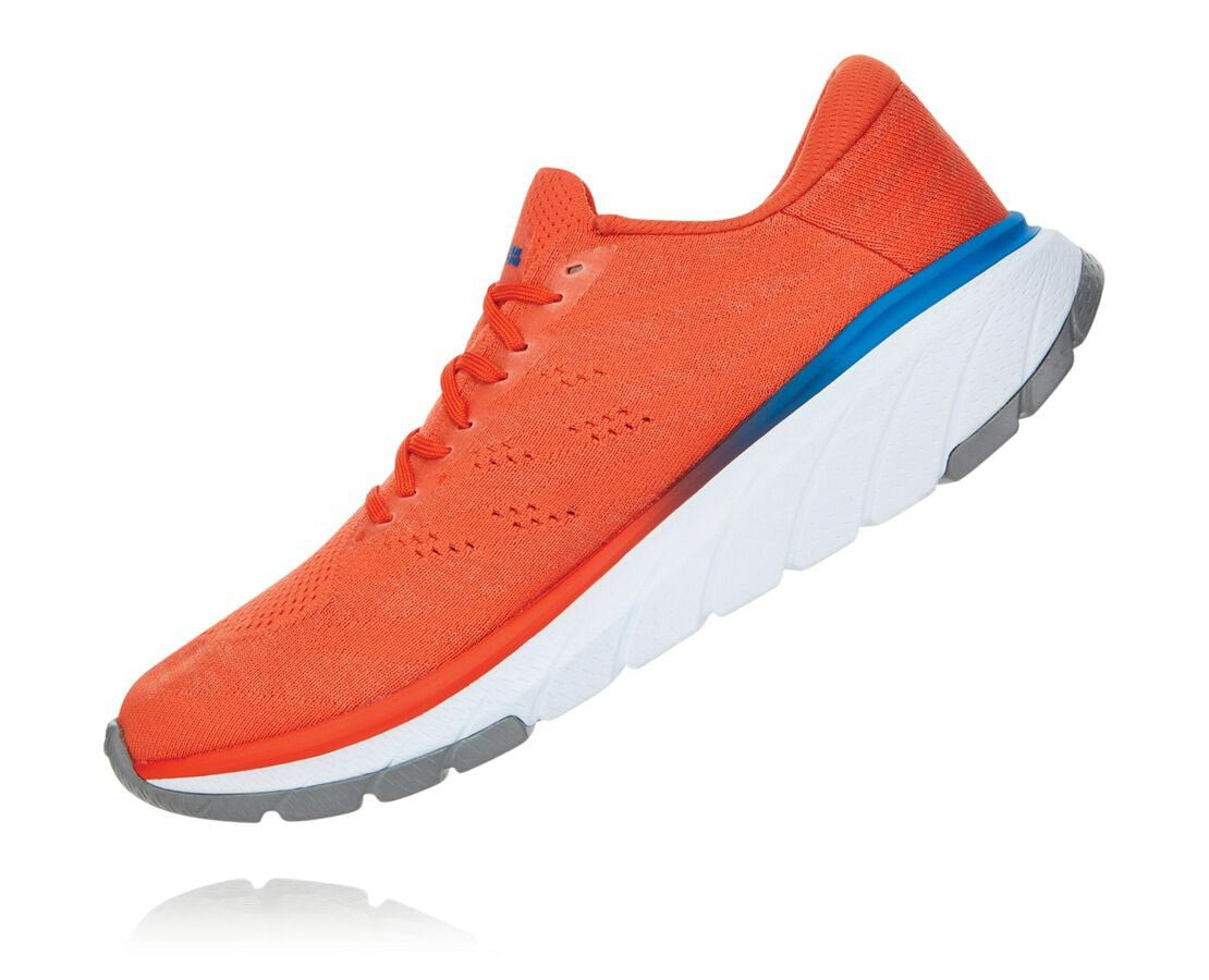 HOKA Mandarin Red / White - Men's Cavu 3