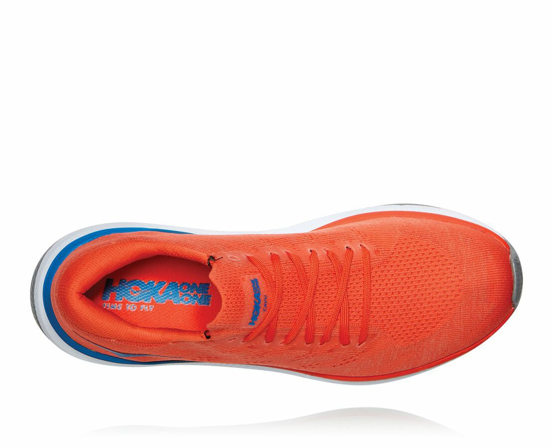 HOKA Mandarin Red / White - Men's Cavu 3
