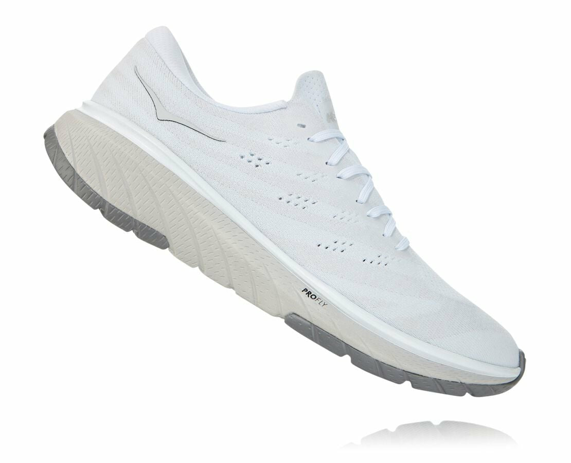 HOKA White / Nimbus Cloud - Men's Cavu 3