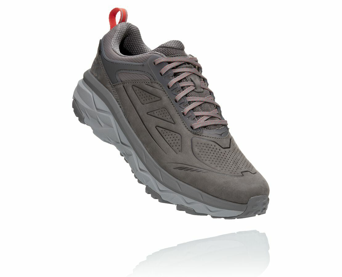 HOKA Charcoal Gray / Fiesta - Men's Challenger Low GORE-TEX