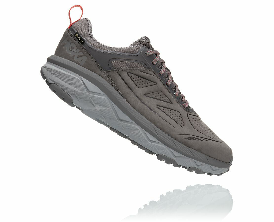 HOKA Charcoal Gray / Fiesta - Men's Challenger Low GORE-TEX