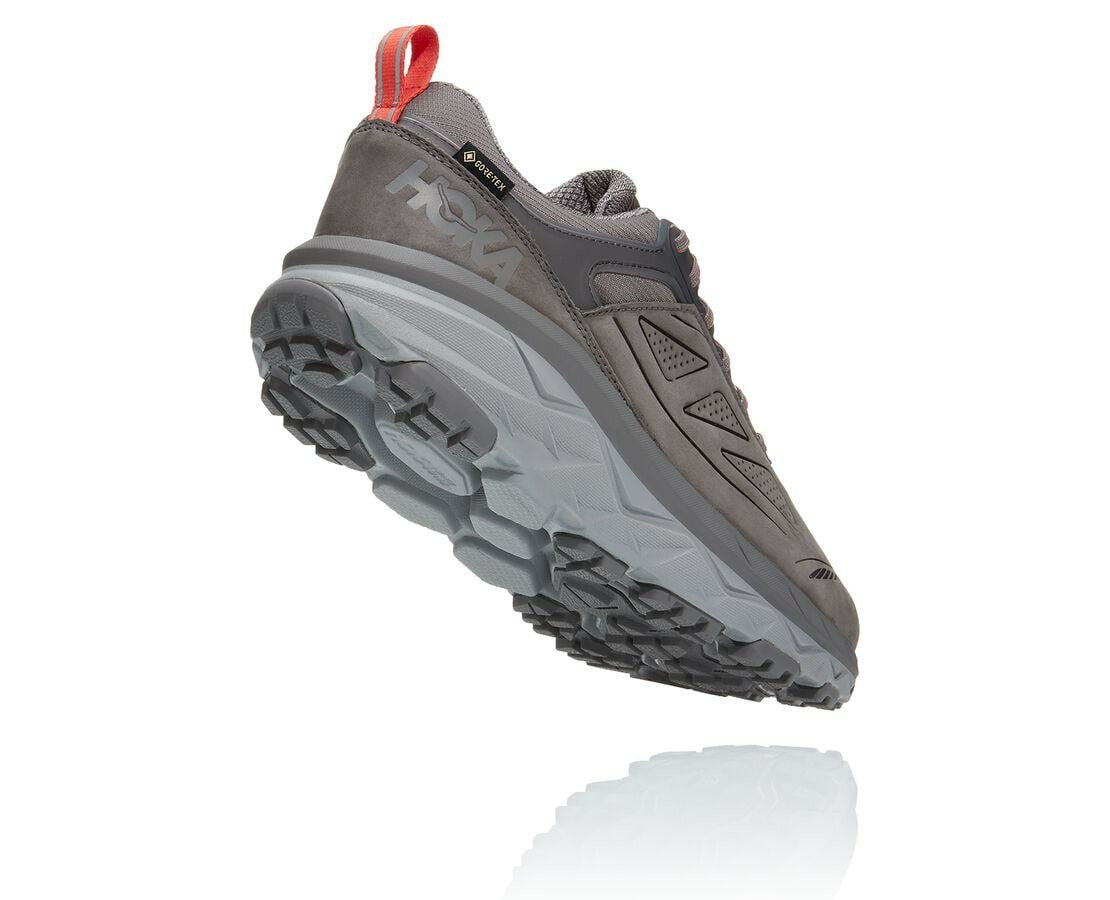 HOKA Charcoal Gray / Fiesta - Men's Challenger Low GORE-TEX