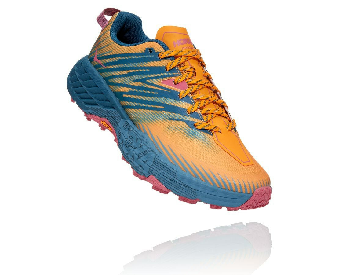 HOKA Saffron / Provincial Blue - Women's Speedgoat 4