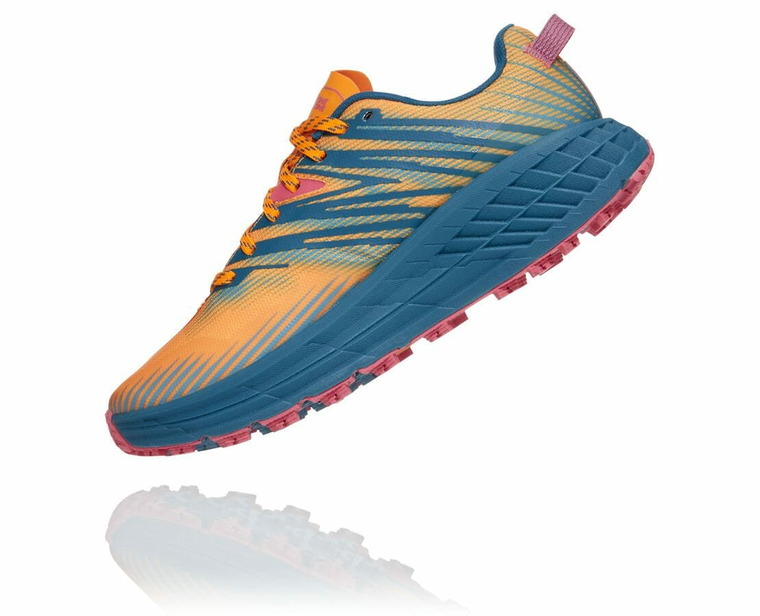HOKA Saffron / Provincial Blue - Women's Speedgoat 4