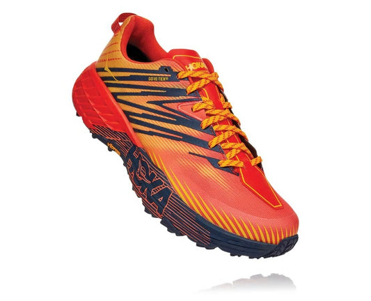 HOKA Mandarin Red / Gold Fusion - Men's Speedgoat 4 GORE-TEX