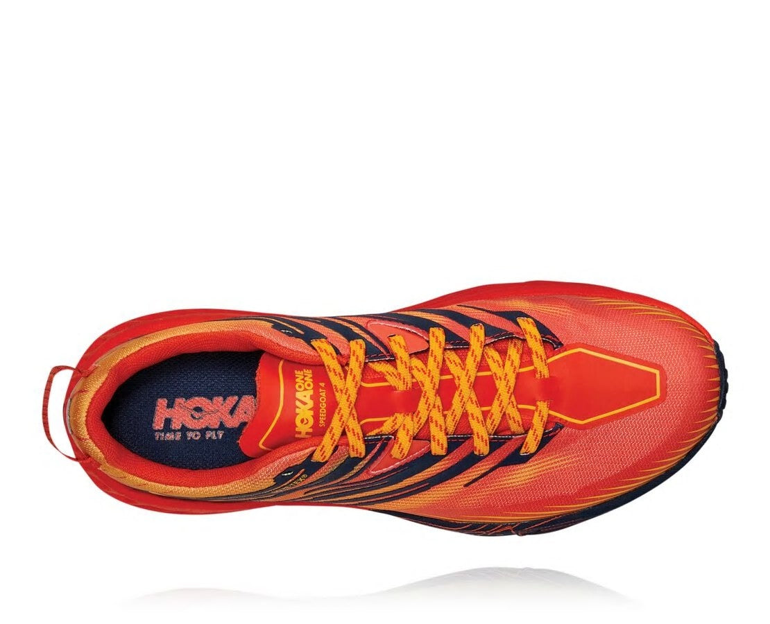 HOKA Mandarin Red / Gold Fusion - Men's Speedgoat 4 GORE-TEX